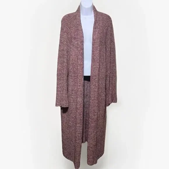NWOT Barefoot Dreams Long Cardigan Sweater 1X Heavy Knit Lounge Cozy Luxurious - Picture 2 of 7